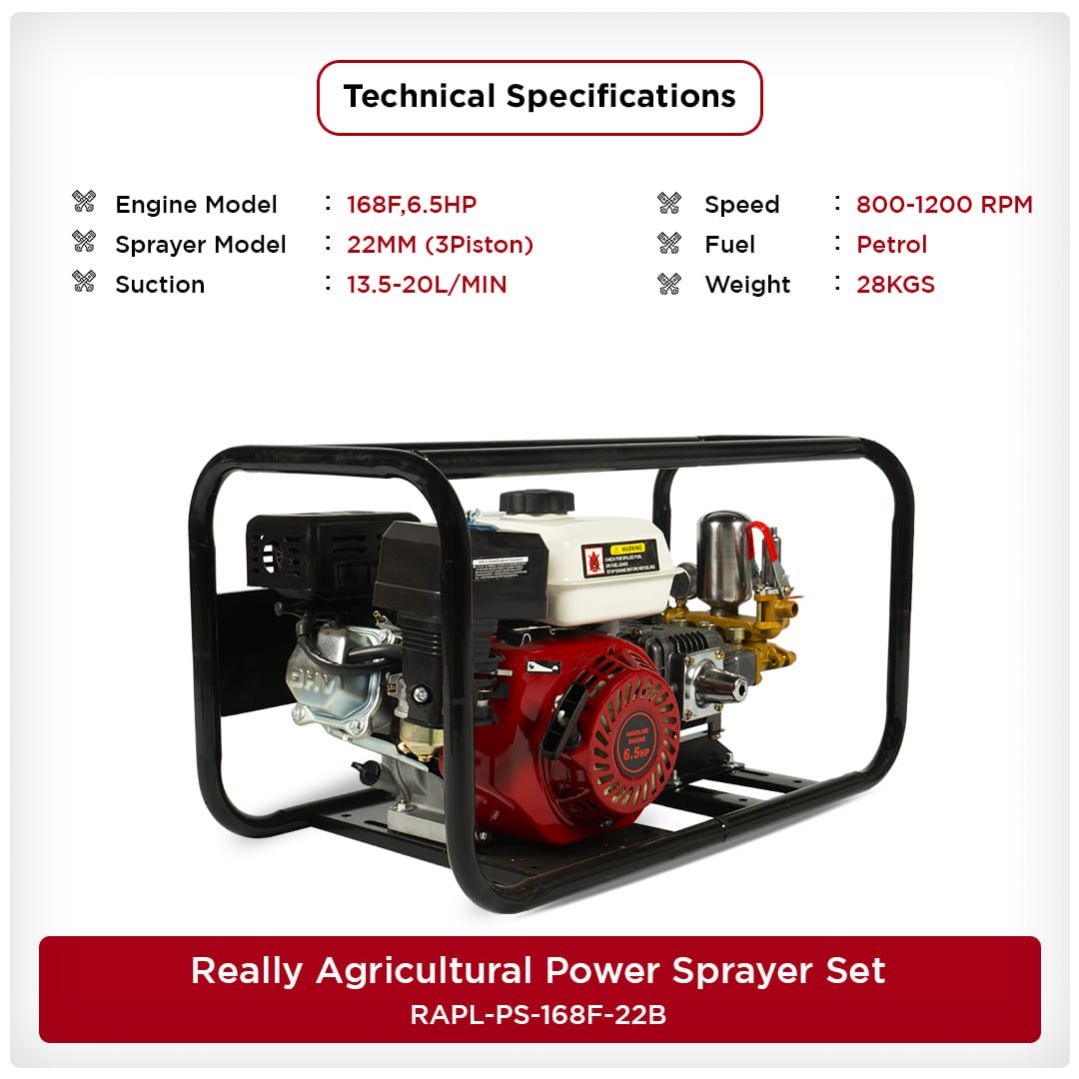 Really Agricultural HTP portable Power Sprayer Set (RAPL-PS-168F-22B)