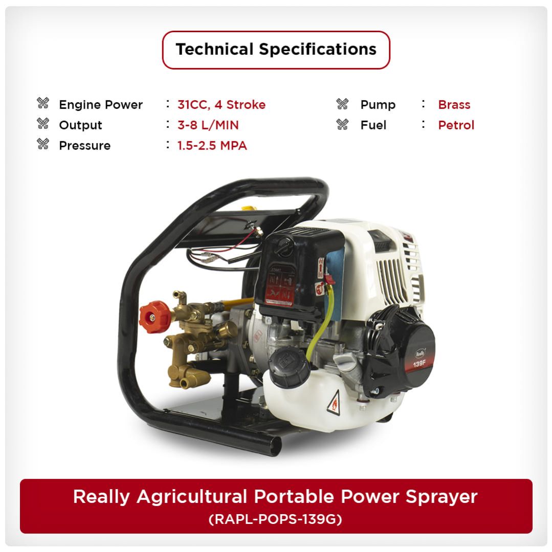 Really Agricultural Portable Power Sprayer (RAPL-POPS-139G)