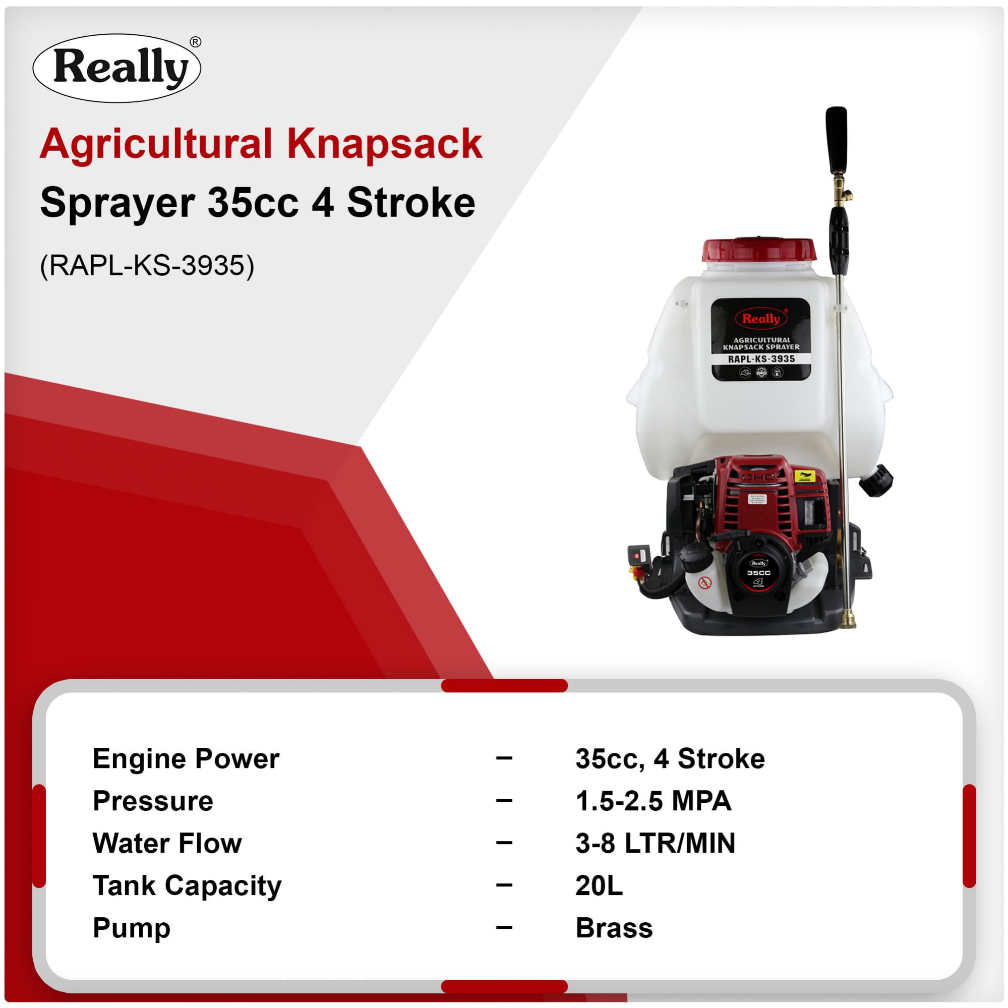 Really Agricultural Knapsack Power Sprayer (RAPL-KS-3935)