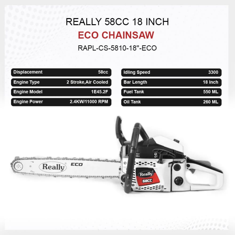 Really 18 Inches ECO Chainsaw (RAPL-CS-5810-18 inch)