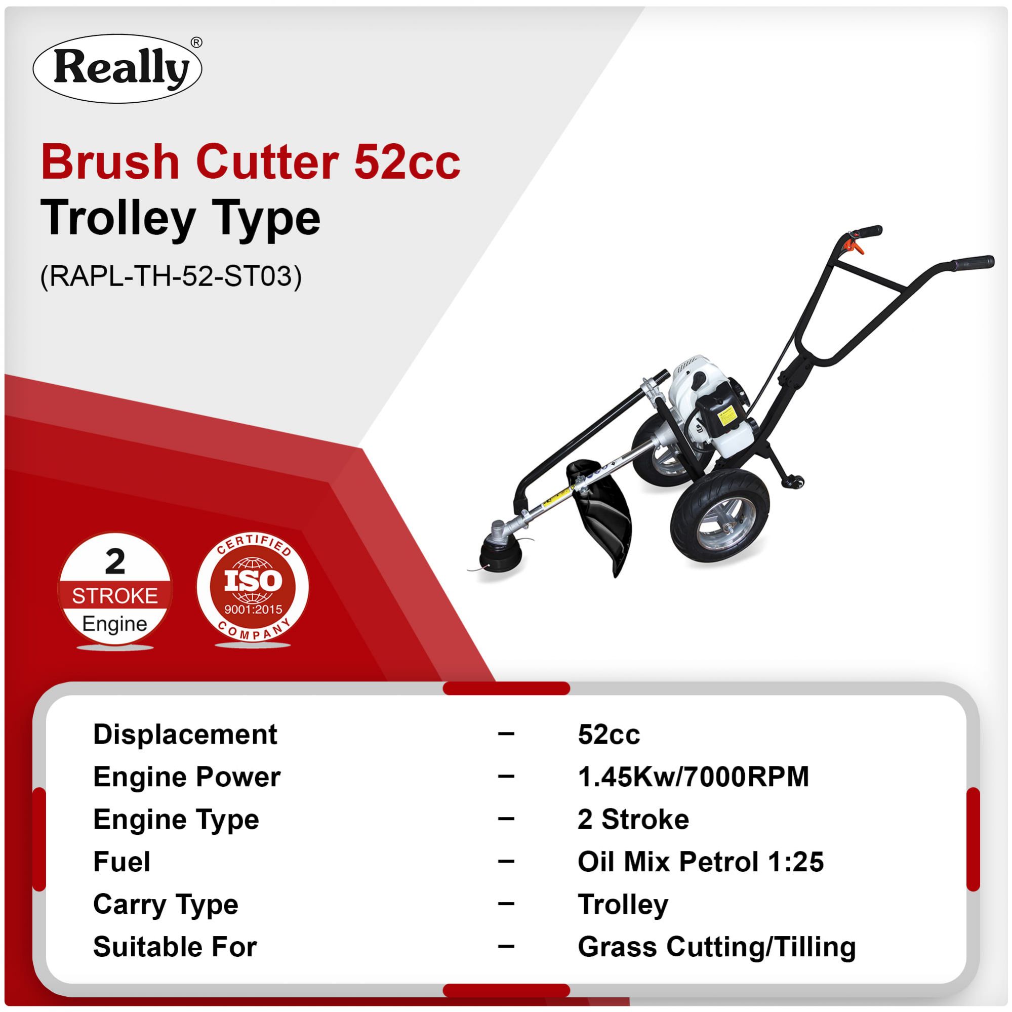 Really Agricultural Trolley Brush Cutter (RAPL-TH-52-ST03)