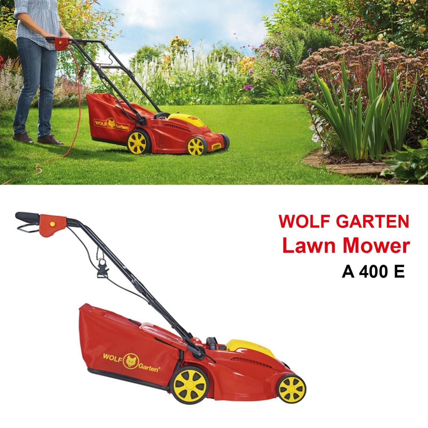 Wolf Garten Lawn Mower A 400 E | 40Cm 1800W (A400E)