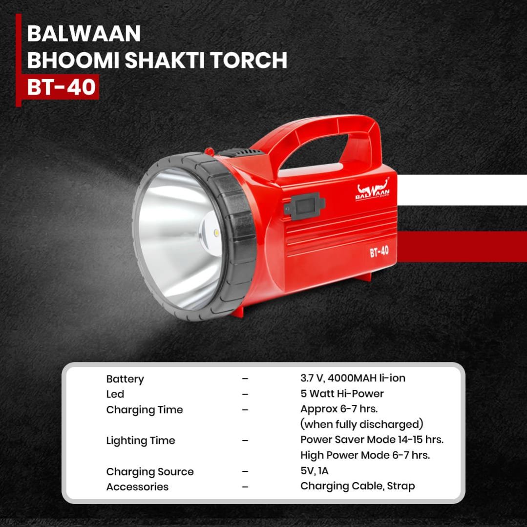 Balwaan Bhoomi Shakti Torch | BT-40
