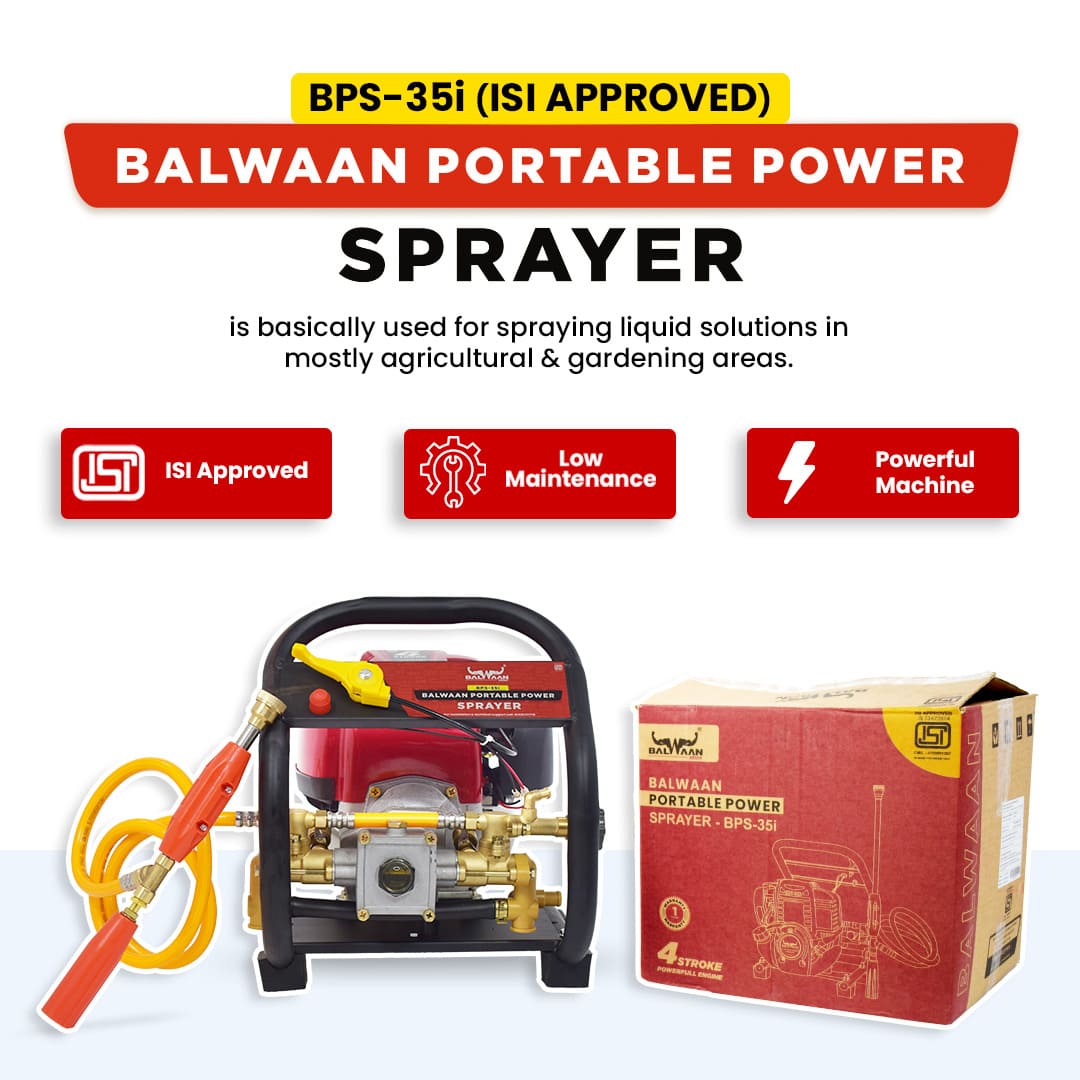 Balwaan ISI Marked Portable Sprayer with 25 Mtr Hose Pipe | BPS-35i