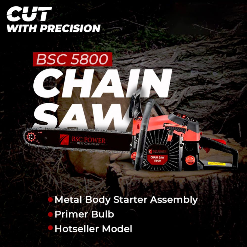 BSC Power 58cc Chainsaw with 22 Inches Guidebar | BSC 5800