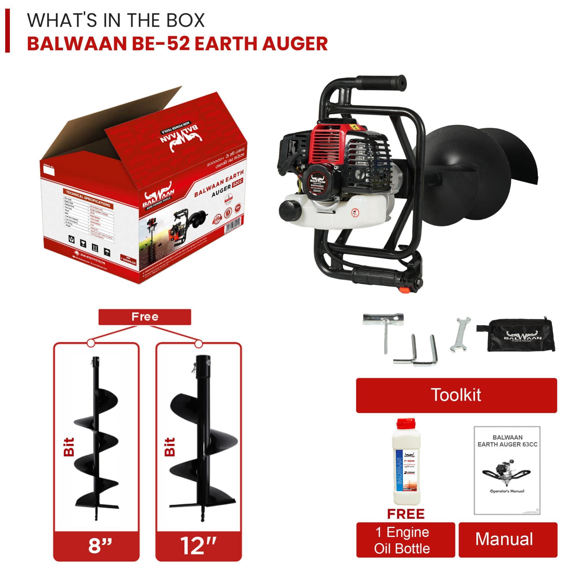 Balwaan 52cc Engine powered Soil Digger| BE-52