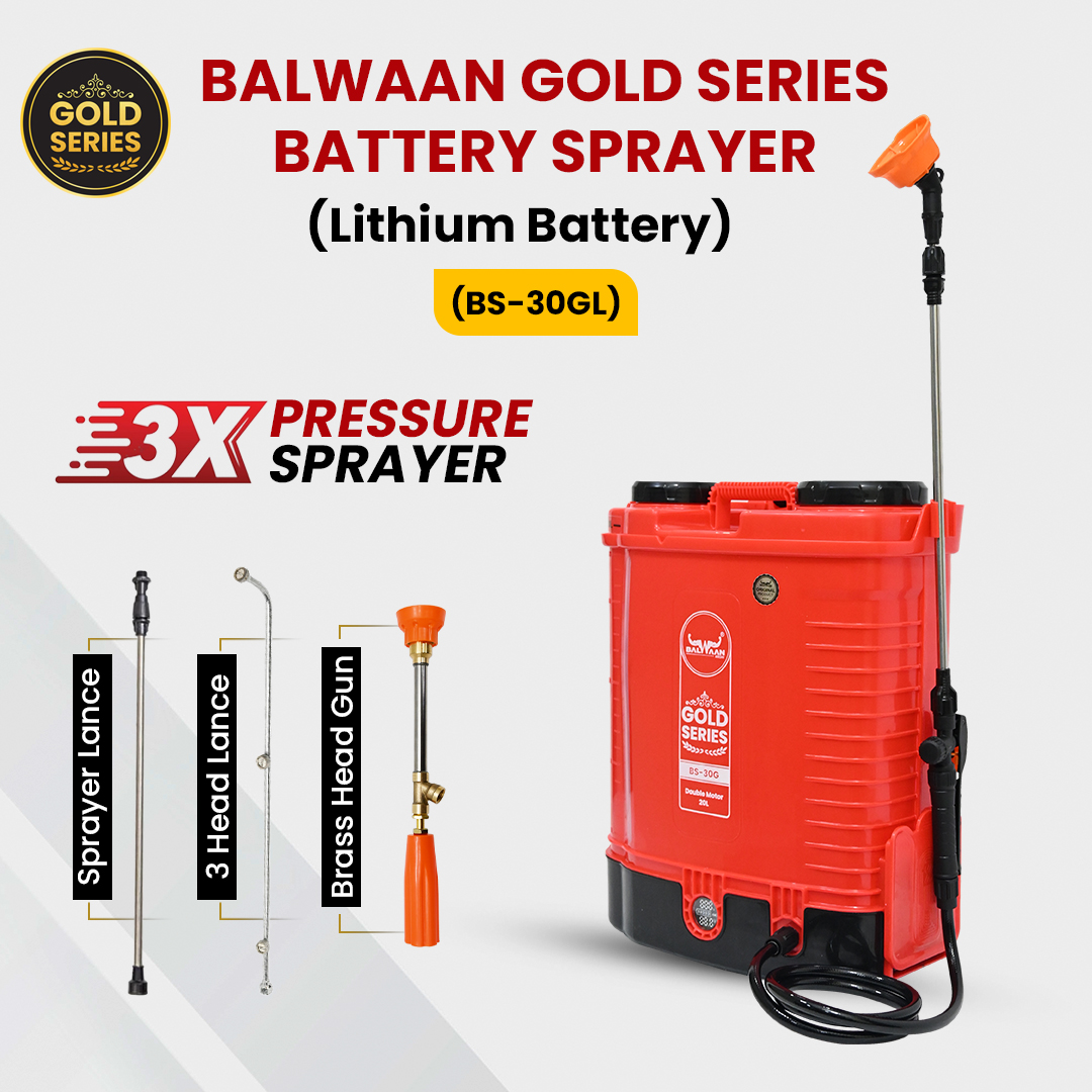 Balwaan BS-30GL Gold Series Double Motor Battery Sprayer