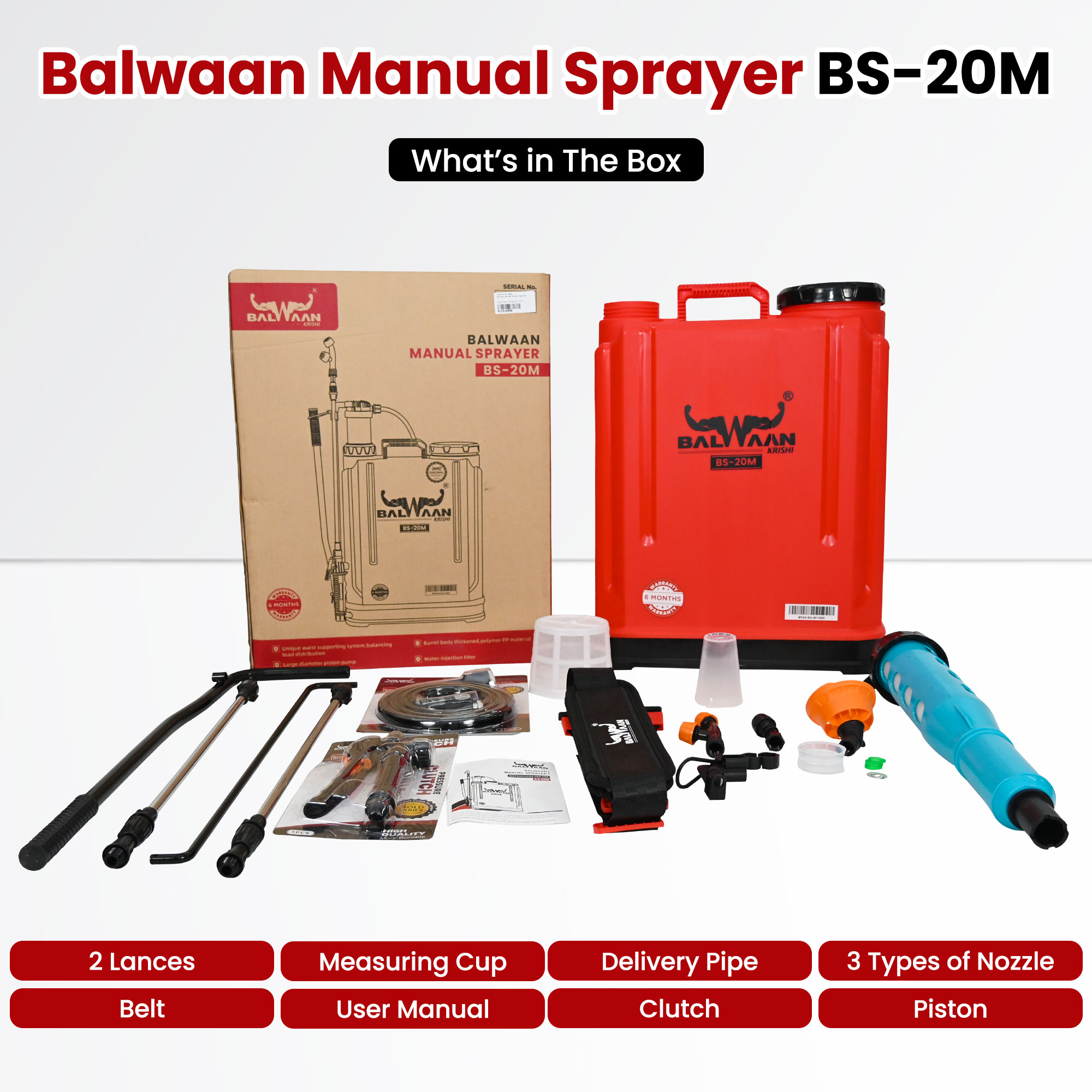 Balwaan BS-20M Manual Sprayer (20 Liters)