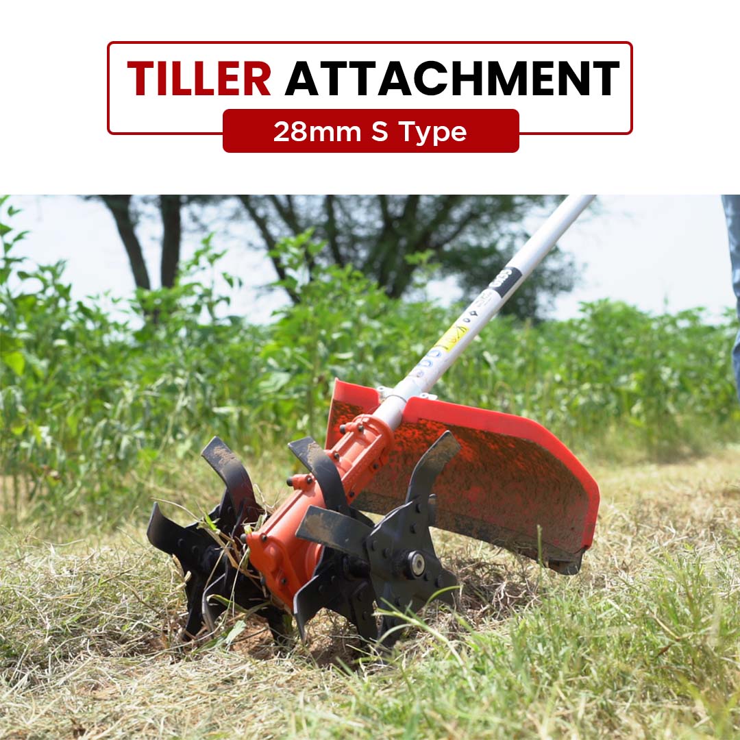 Balwaan Tiller Attachment 28mm S type (12 Inch) - Black