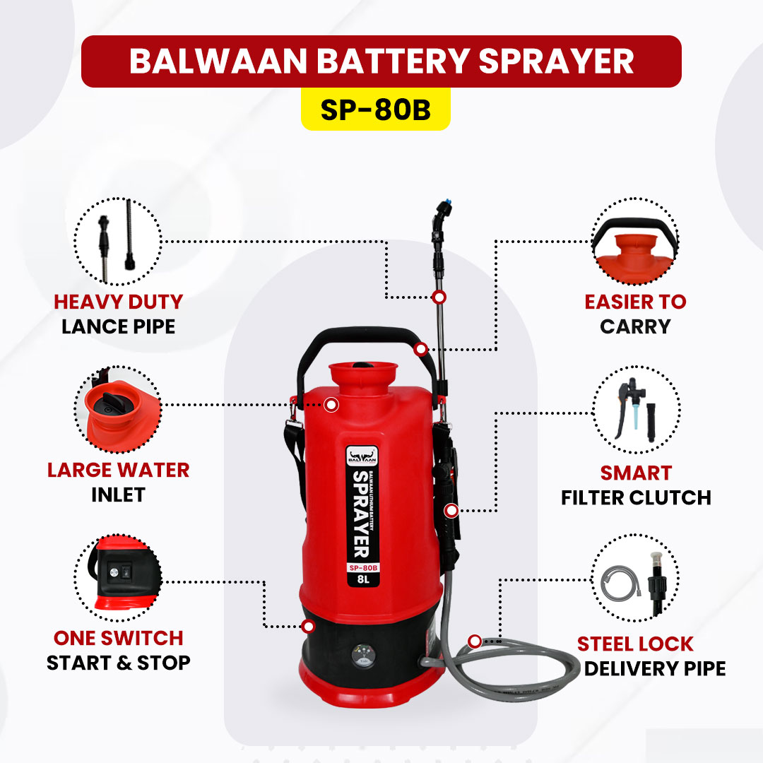 Balwaan SP-80B Li-ion Battery Sprayer (8 Liters)