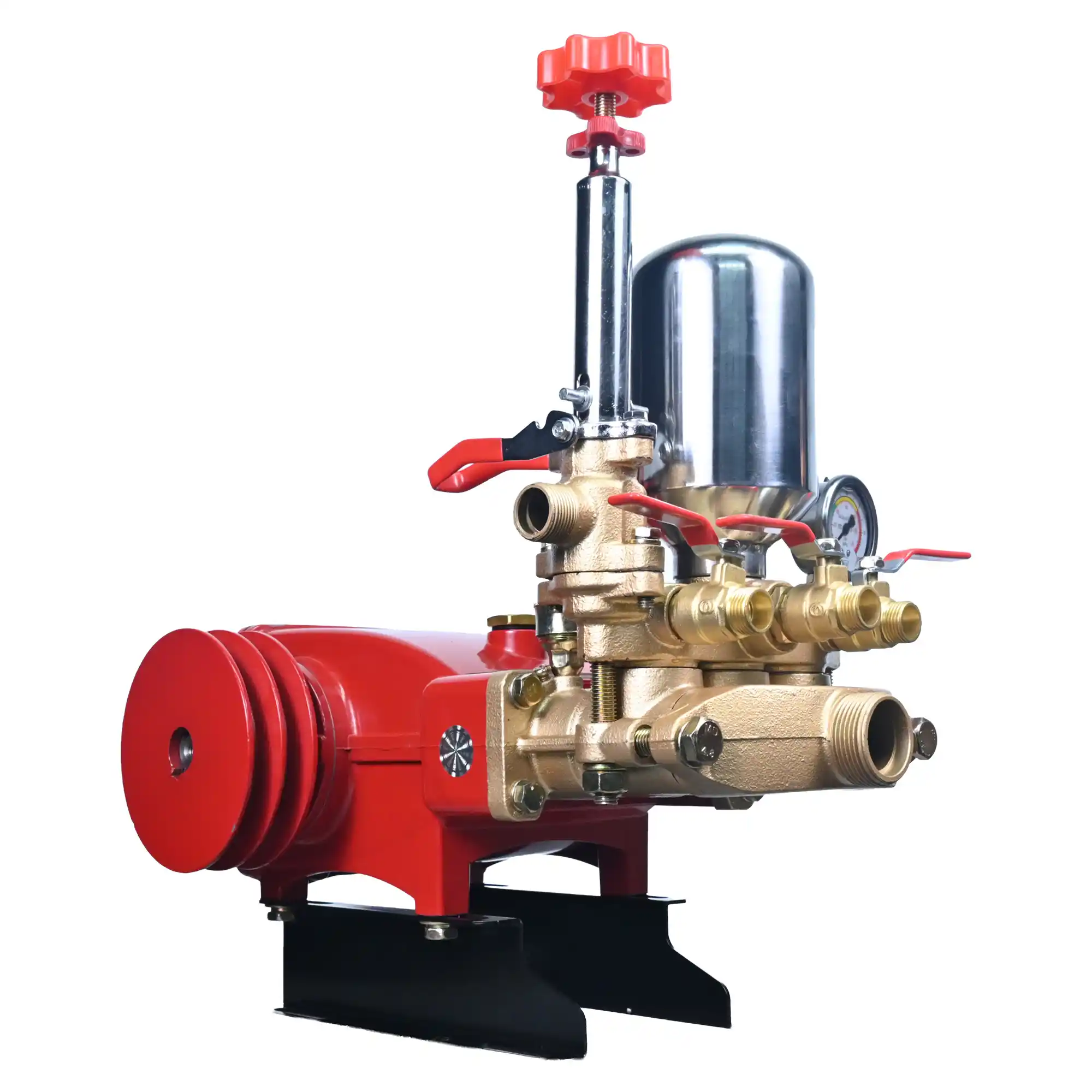 Balwaan HTP Pump BH-83 | Heavy-Duty High Pressure Triple Piston Pump with 5 Inch Iron Pulley for Spraying & Cleaning