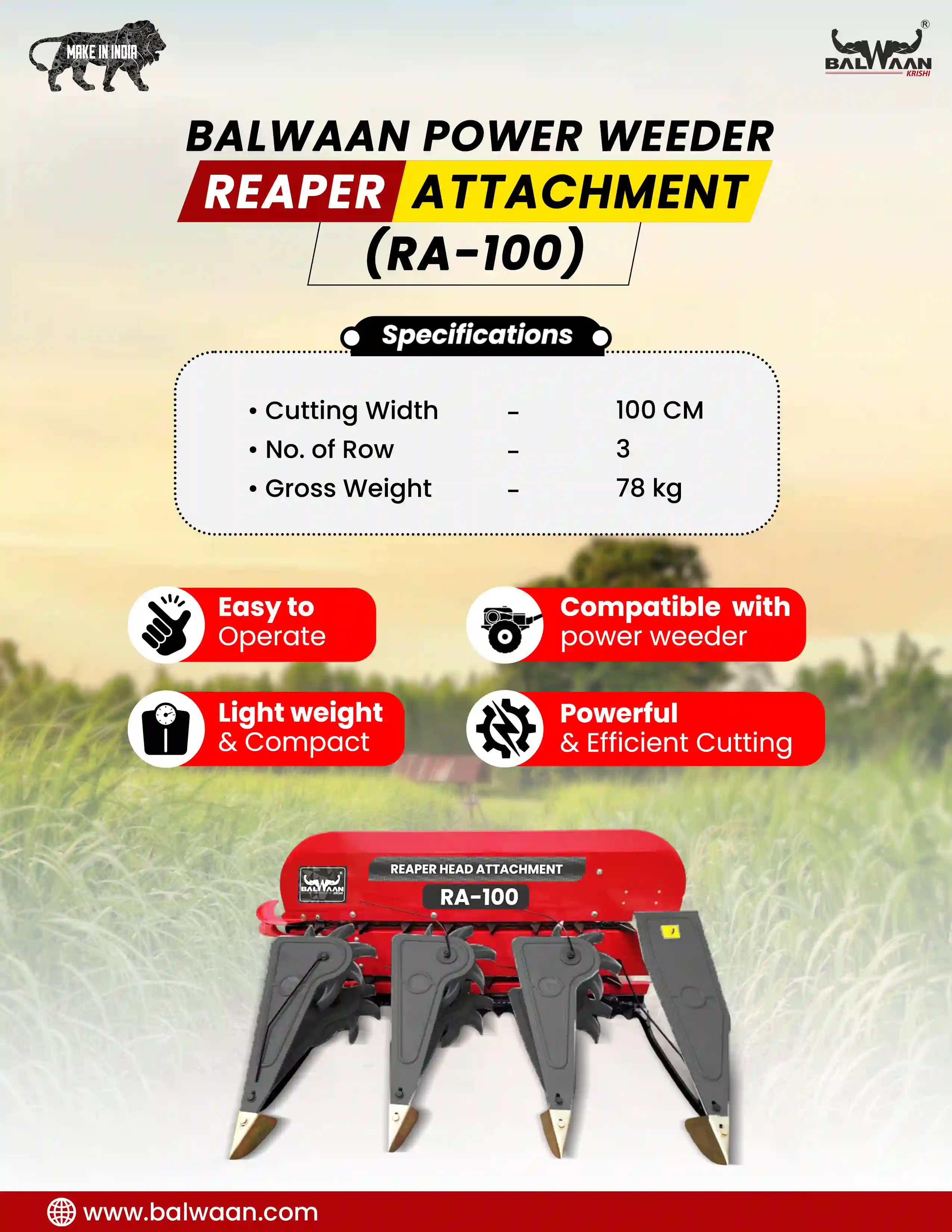 balwaan-power-weeder-reaper-head-attachment-specification-RA-100